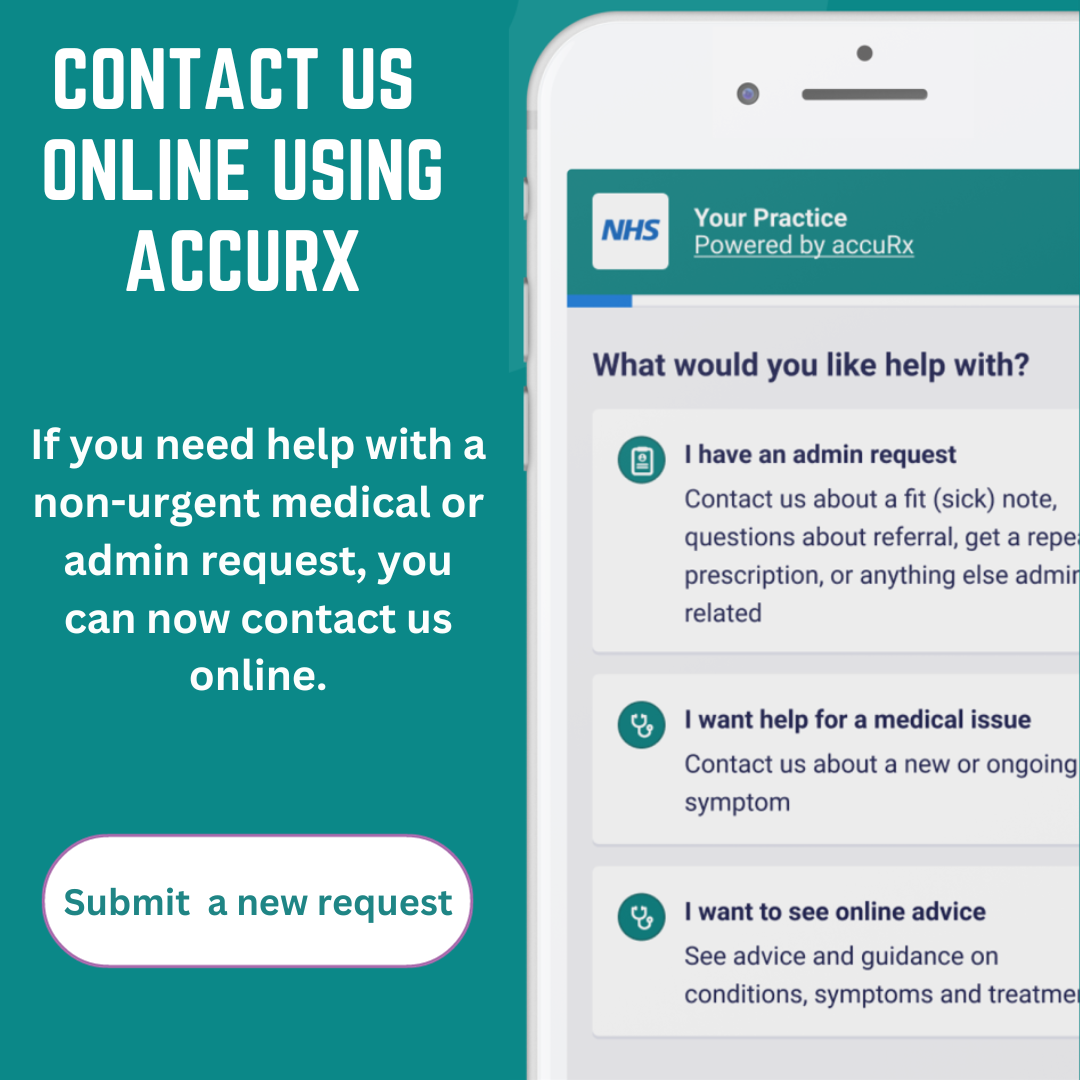  Contact us online for help with a non-urgent medical or admin request